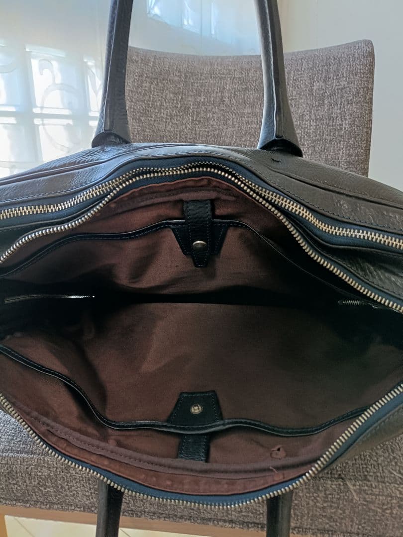 万双　シモーネＢＯＸ　ダブル天ファスナー　ネイビー　ショルダーストラップ欠品