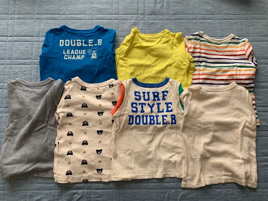 【naaana】　ミキハウス／ダブルビー　トレーナー &ロンTセット