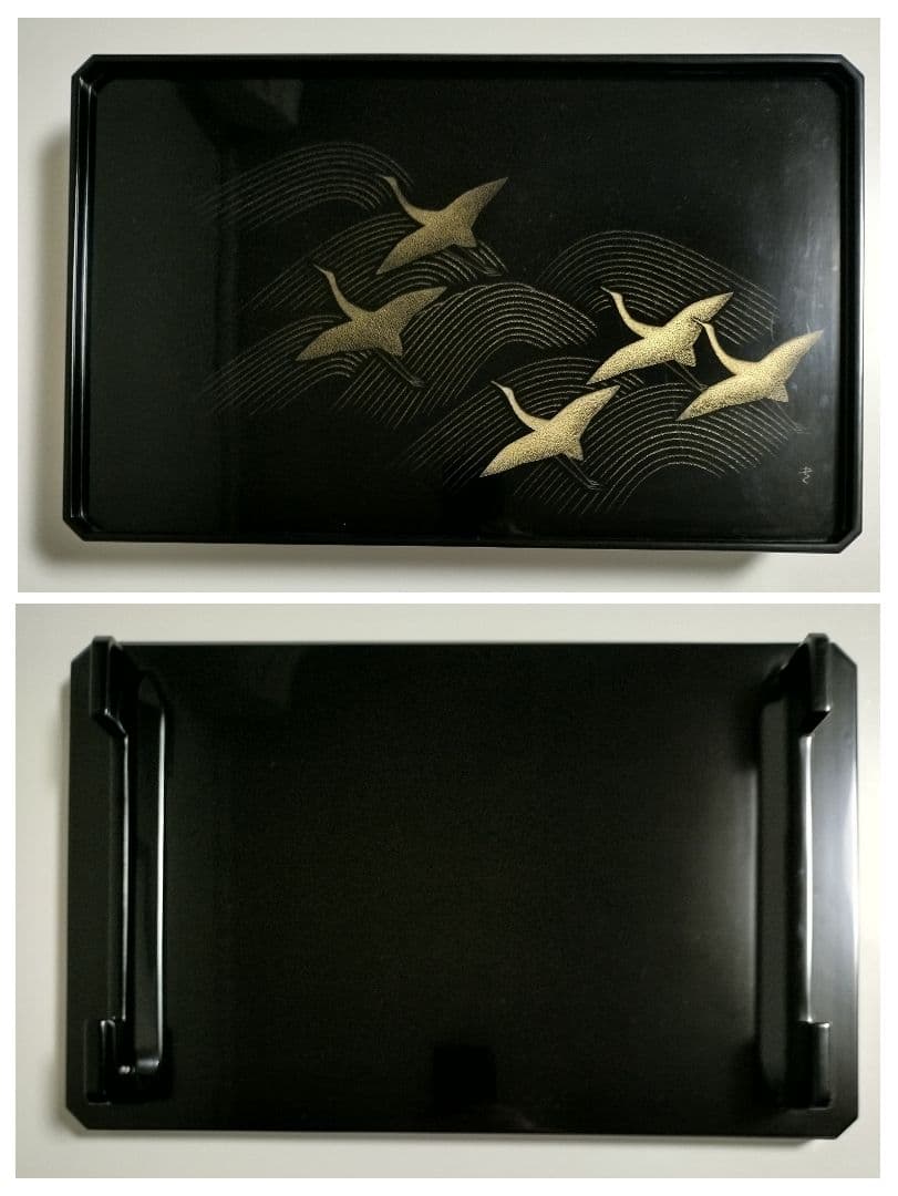 輪島塗 千羽鶴沈金 屠蘇器 作家もの