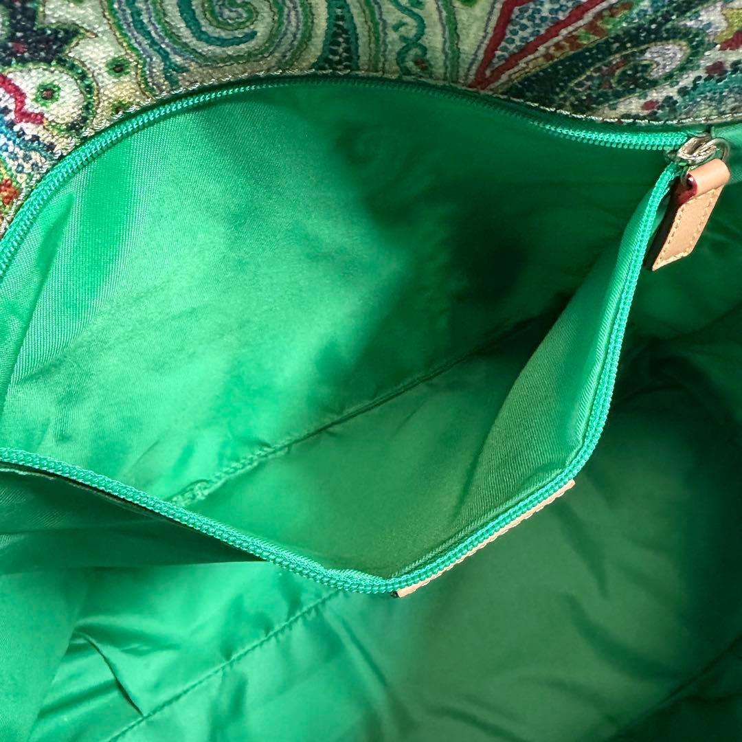 【希少】エトロ　ミニボストンバッグ　ペイズリー　2way PVC レザー