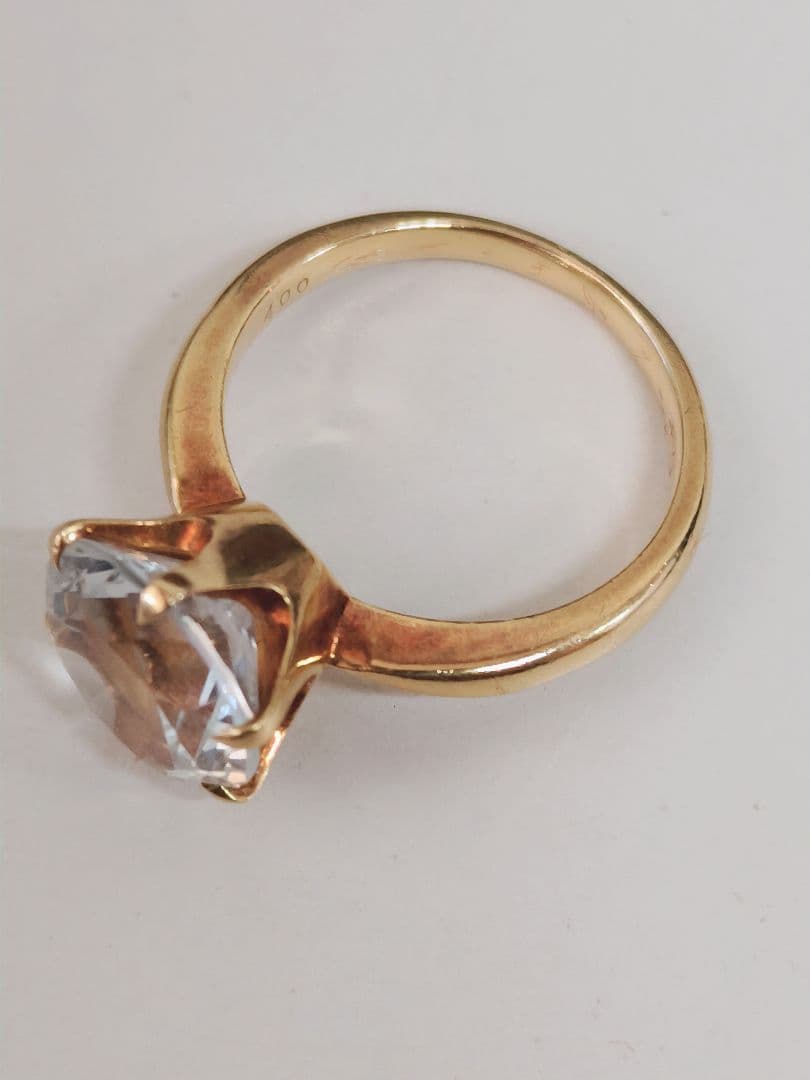 K18 一粒石のリング※注意事項あり