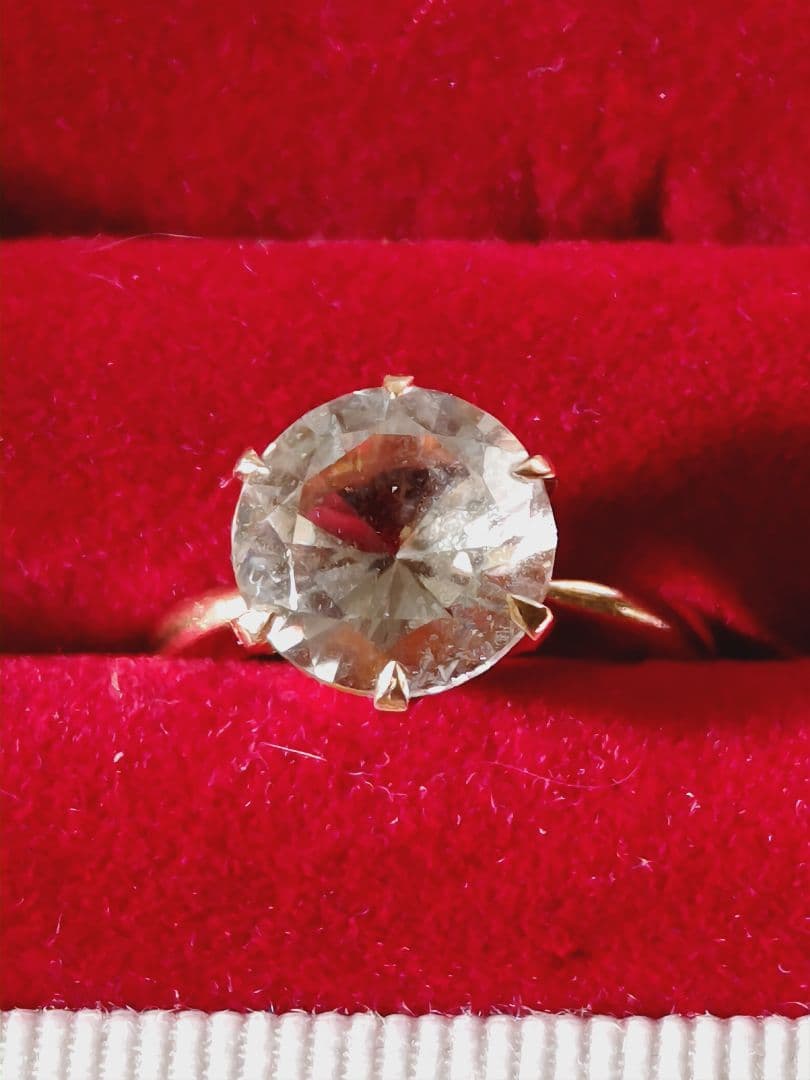 K18 一粒石のリング※注意事項あり