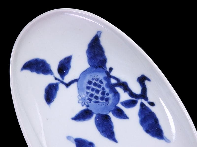 古伊万里 石榴に桜の図 舟形変形皿 AS-CVx - メルカリ