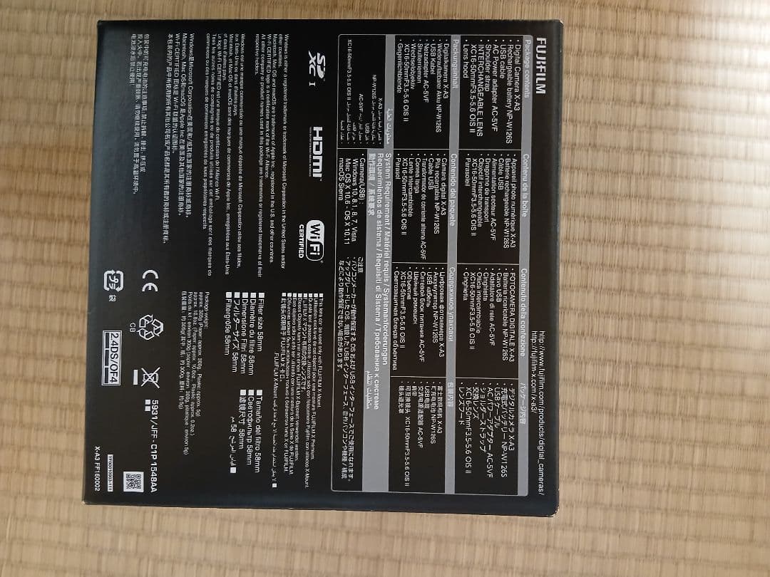 Fujifilm X-A3 ピンク 16-50mmレンズ、32GBカード付き