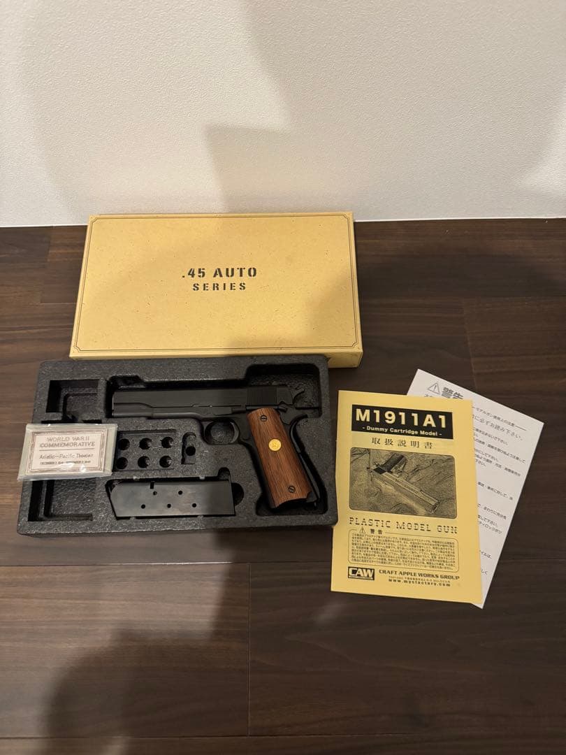 x106 caw モデルガン M1911A1 太平洋戦争　未発火　SPG CAW M1911A1 Military Model of 1943 HW ブラック（発火式 モデルガン