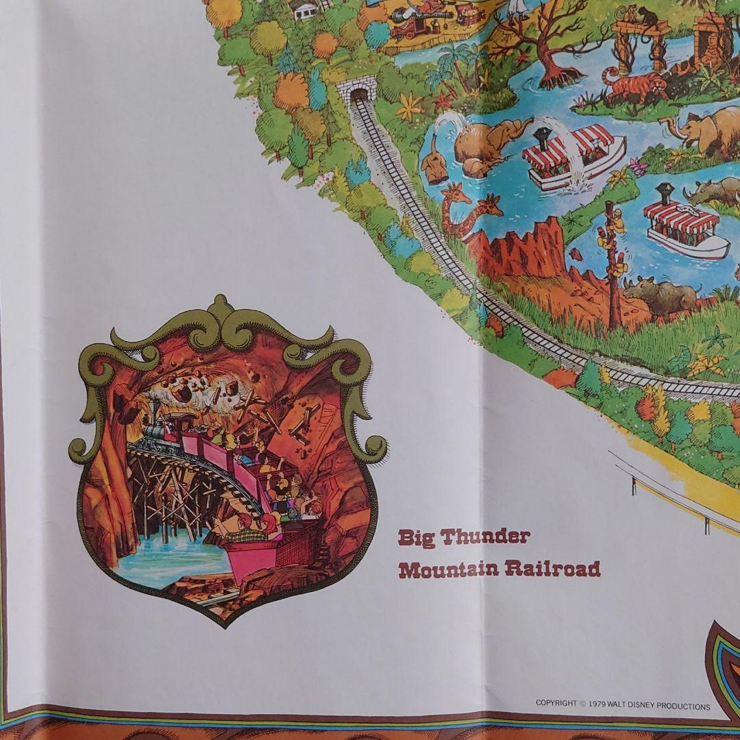 アメリカ・ディズニーランド・1979年版・巨大マップポスター・USA・アナハイム