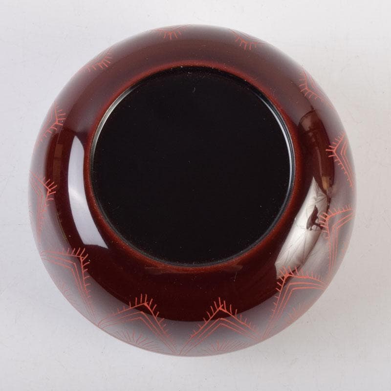 茶道具 中村湖彩作 キンマ彫 平棗 共箱 V 9029