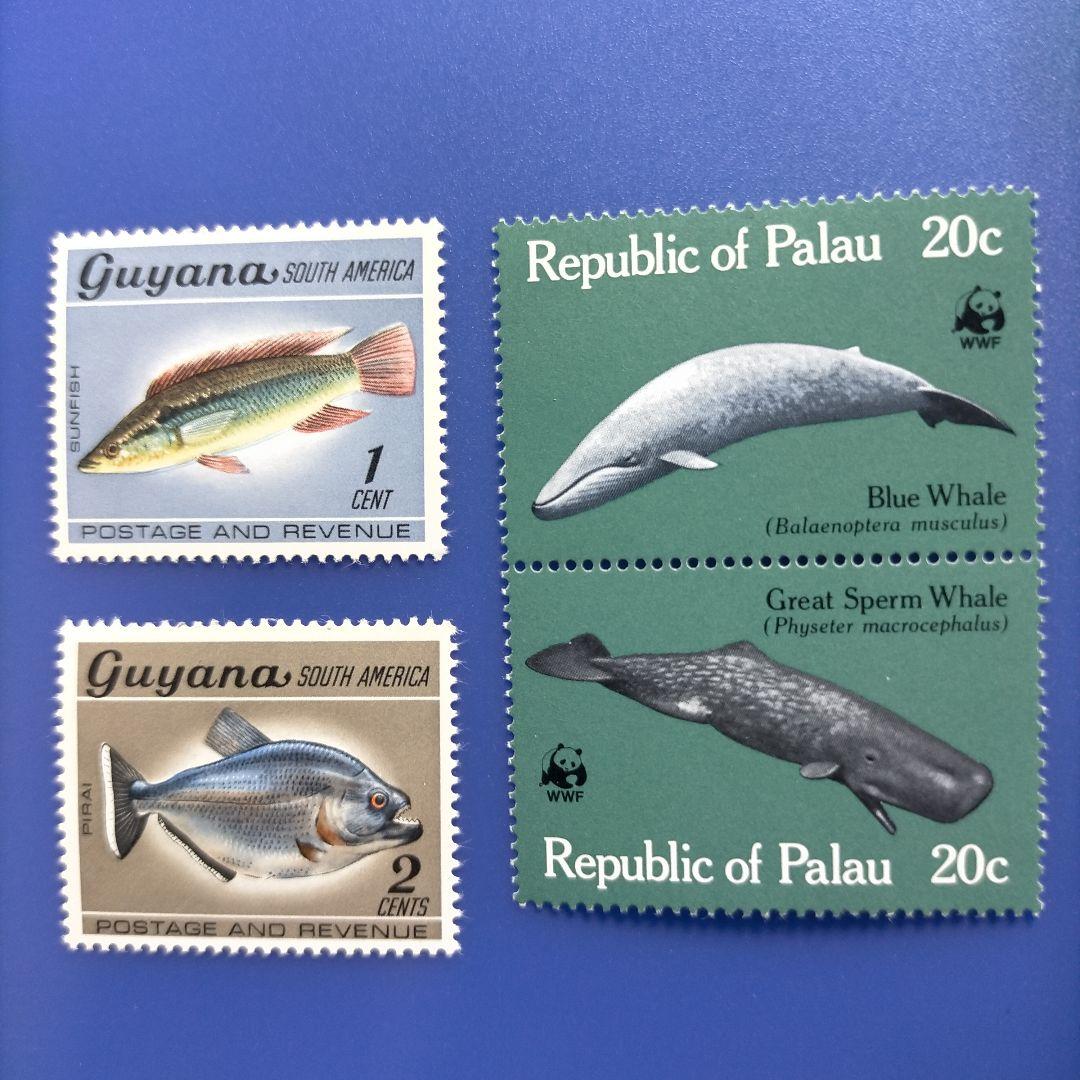 3771 外国切手 国々 魚類 海洋生物 シリーズ 22種 未使用