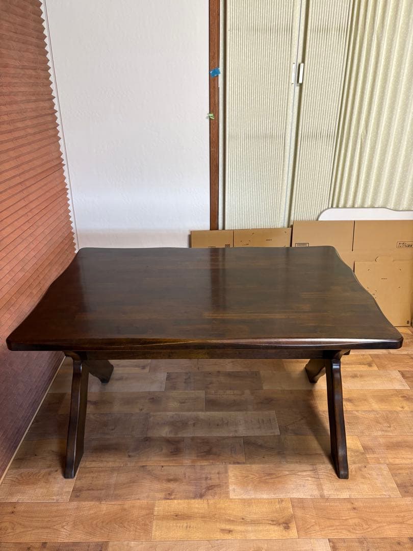 カリモク　ルスティック　ダイニングテーブル　訳あり　125㎝