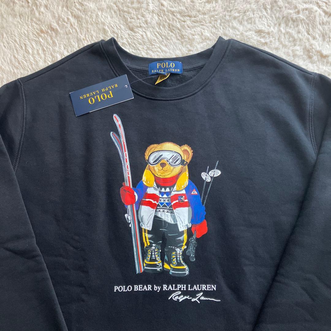 新品 ラルフローレン ポロベア キッズ トレーナー 裏起毛 Xl 170 黒