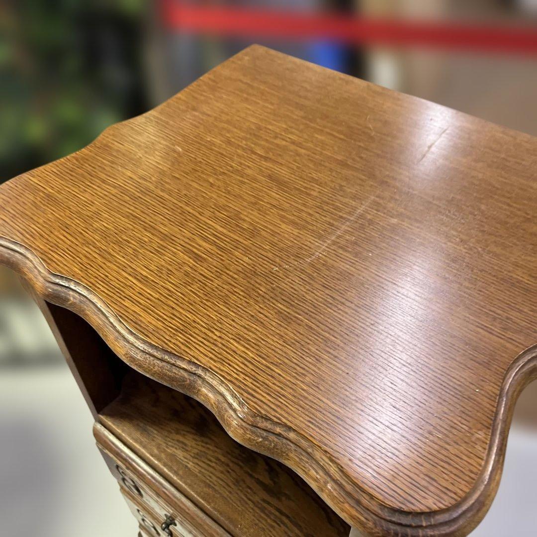 三越製作所】◇電話台◇ヴィンテージ◇ルーマニア製◇オーク材