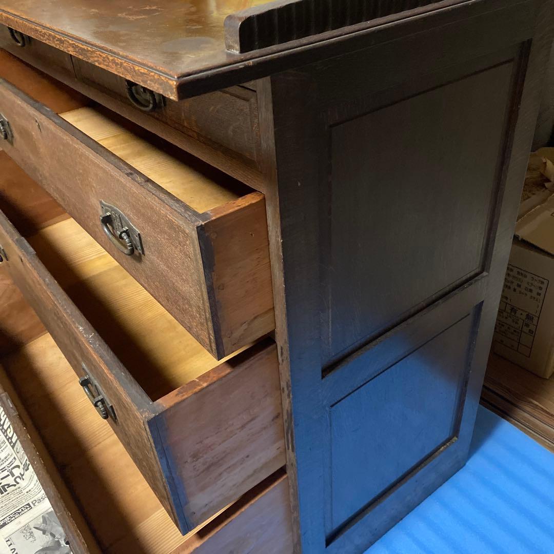 ✳︎アンティーク和家具✳︎ミラー付収納箪笥 シンプル和モダン 年代もの