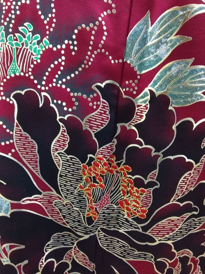振袖フルセット、正絹振袖成人式、重ね衿、帯揚げ帯締め、西陣京の袋帯