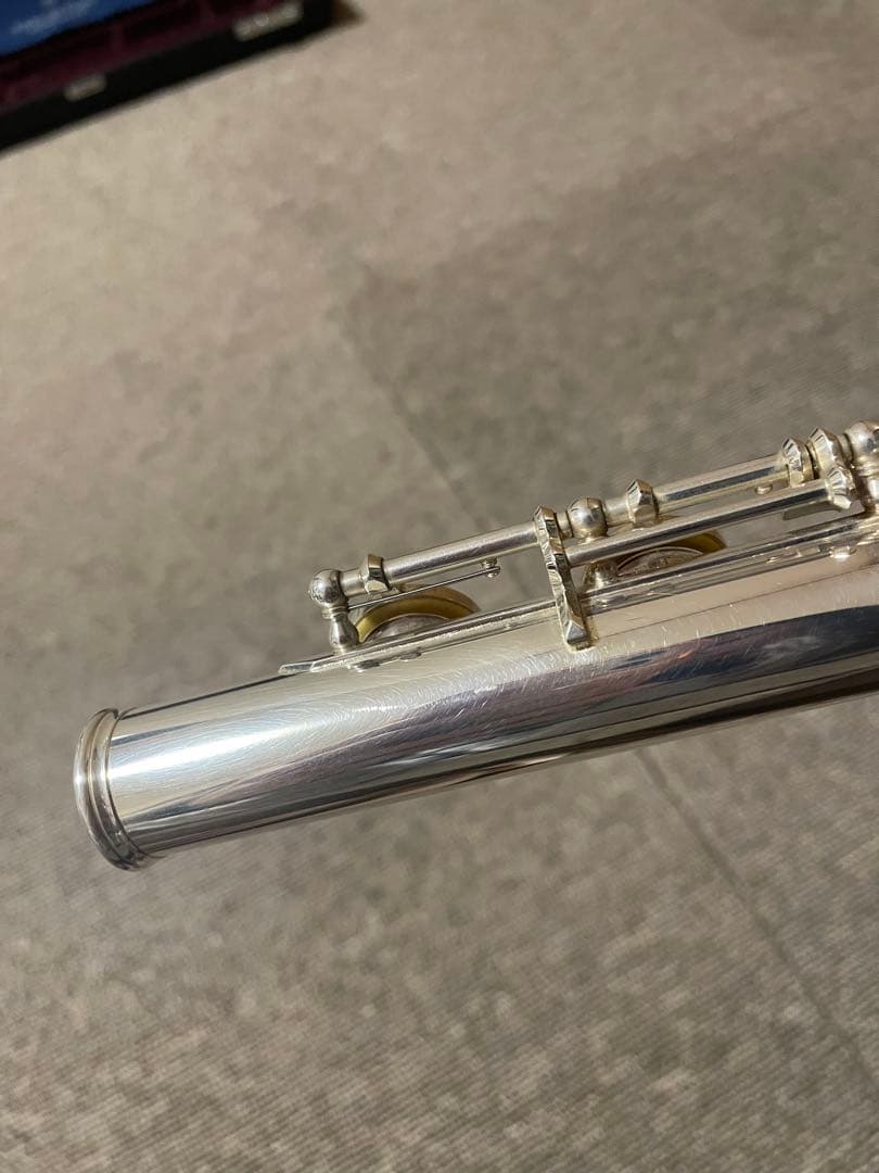 YAMAHA フルート 577 頭部間銀製　ケース付き　オフセット　リングキー