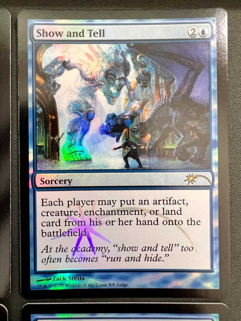 実物提示教育 Show and Tellジャッジ褒賞 プロモFoil 4枚セット MTG