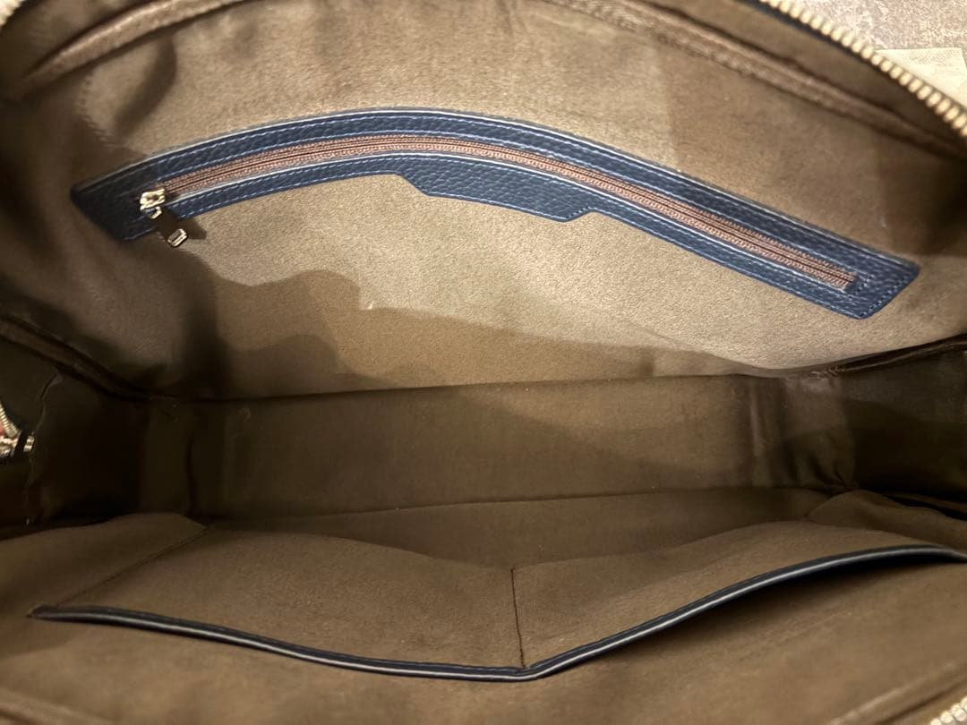 レザー ビジネスバッグ ネイビー