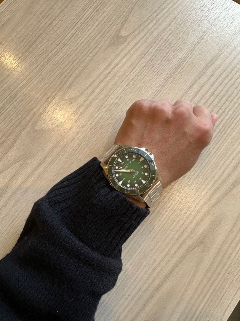美品 自動巻HAMILTON ハミルトン カーキネイビー サブマリーナタイプ