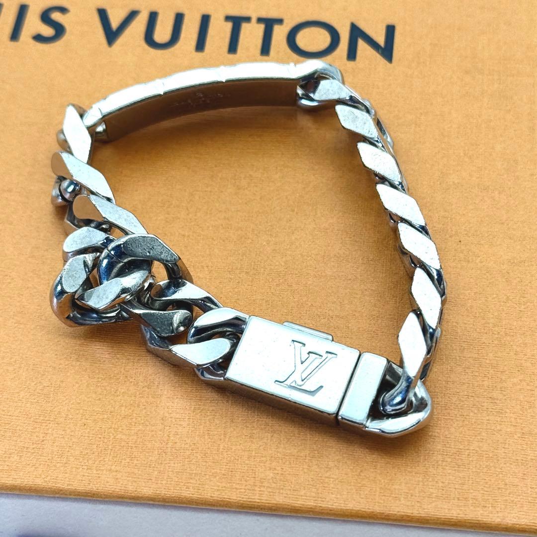 ルイヴィトン ブレスレット ブラスレ チェーン モノグラム シルバー LV 喜平