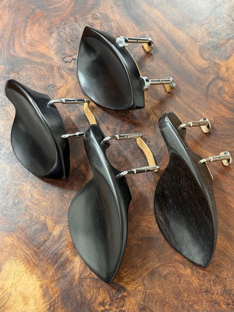 【新品】ビオラ用あご当て（エボニー／クローム金具）4種類セット！