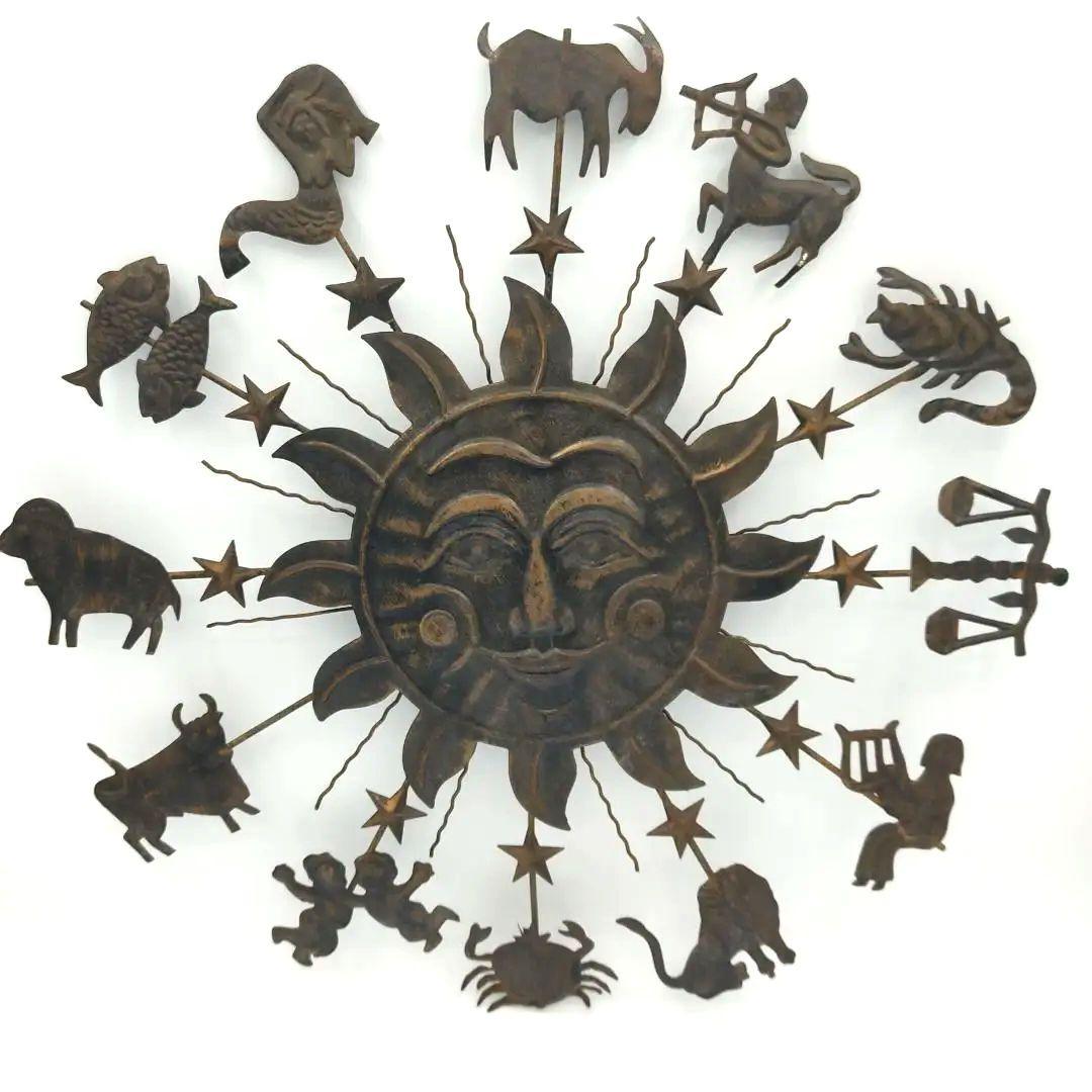太陽 12星座 壁掛け オブジェ アンティーク - メルカリ