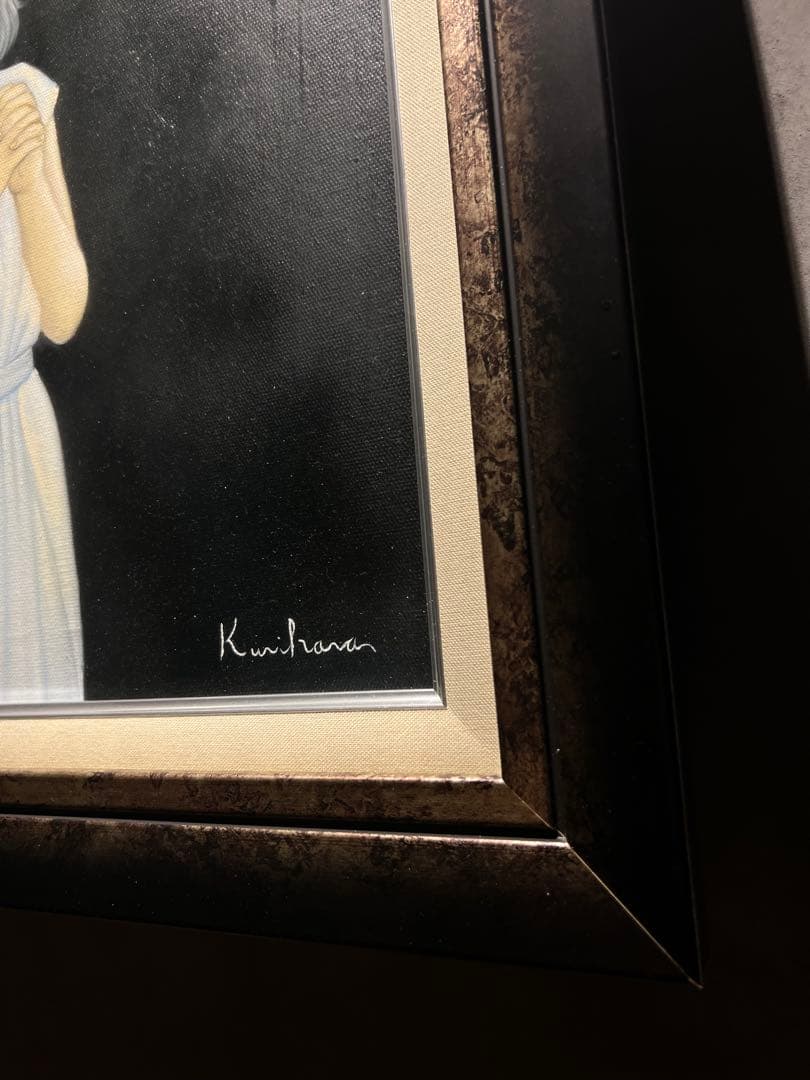 美品 栗原喜依子【祈り】肉筆油彩画 直筆サインあり Yahoo