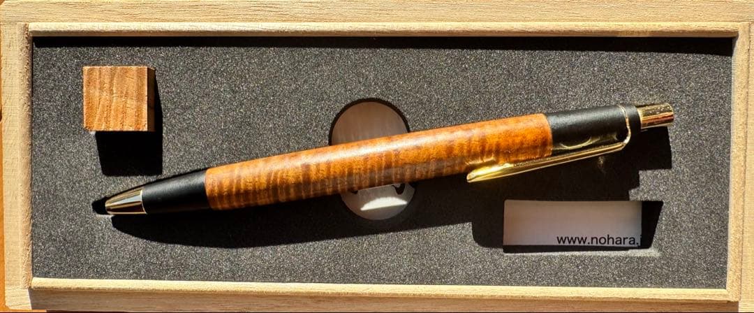 野原工芸ハワイアンコアカーリー極上杢 ボールペンスリム