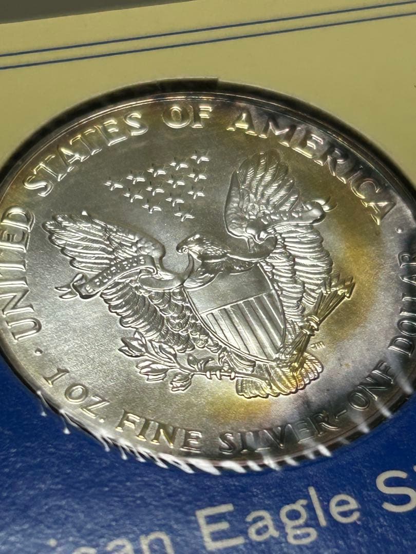 アメリカ 1987 Walking Liberty銀貨 美ブルートーン 1$