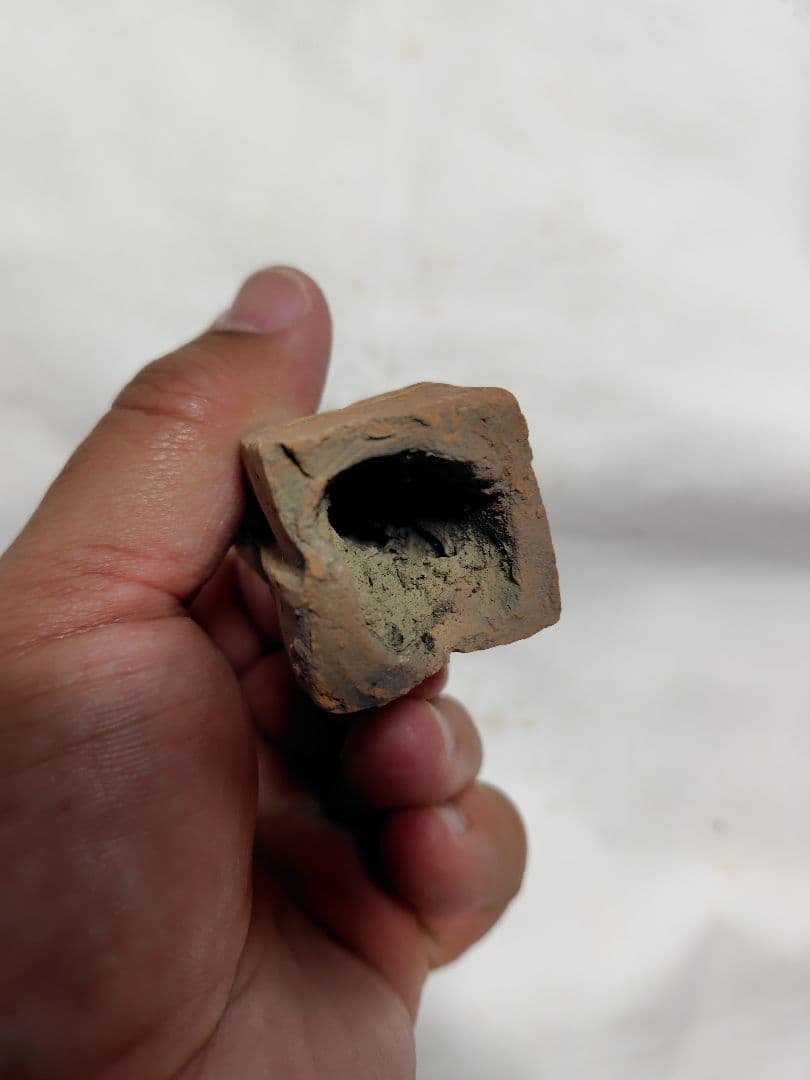 鉄砲狐3体　古道具　陶人形　土人形　アンティーク　鉄砲狐　今戸焼　稲荷　素焼