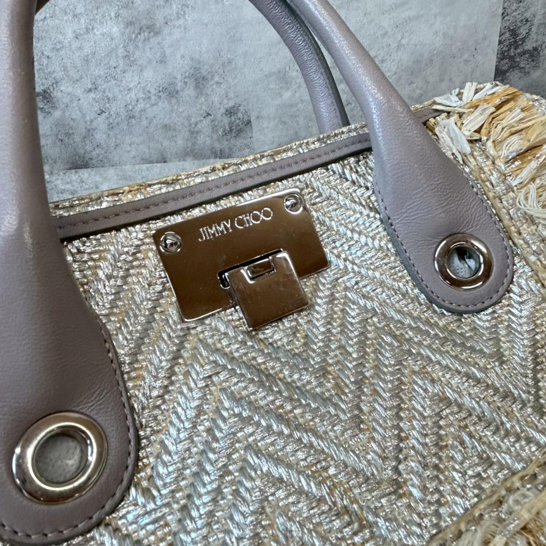 JIMMY CHOO ジミーチュウ フリンジ ハンドバッグ 　 Rg276