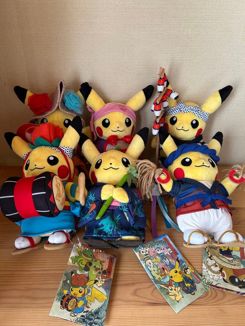 ポケモンセンタートウホク お祭り ピカチュウ ぬいぐるみ 6種