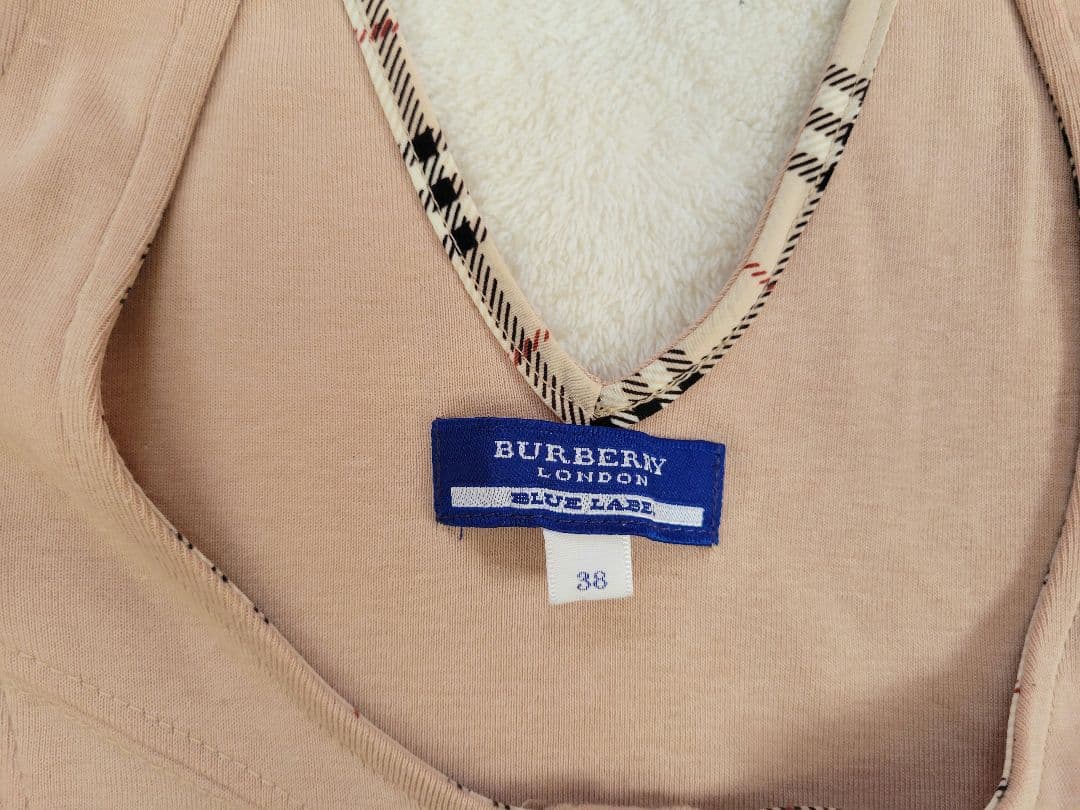 BURBERRY BLUE LABEL タンクトップ リボンホルターネック 38