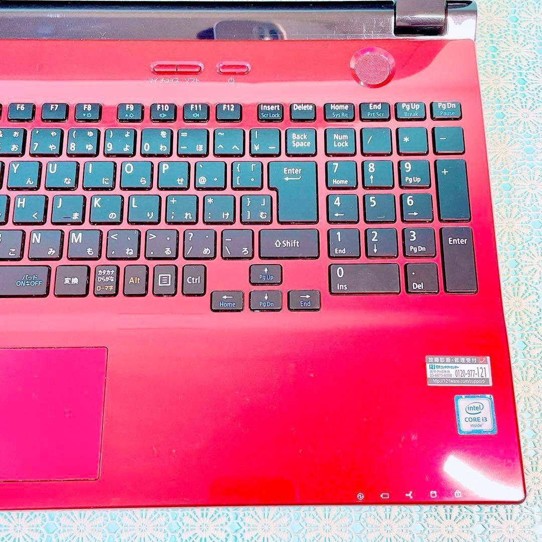 大人気❣️サクサク動く赤ノートパソコン✨️ブルーレイ カメラ付き