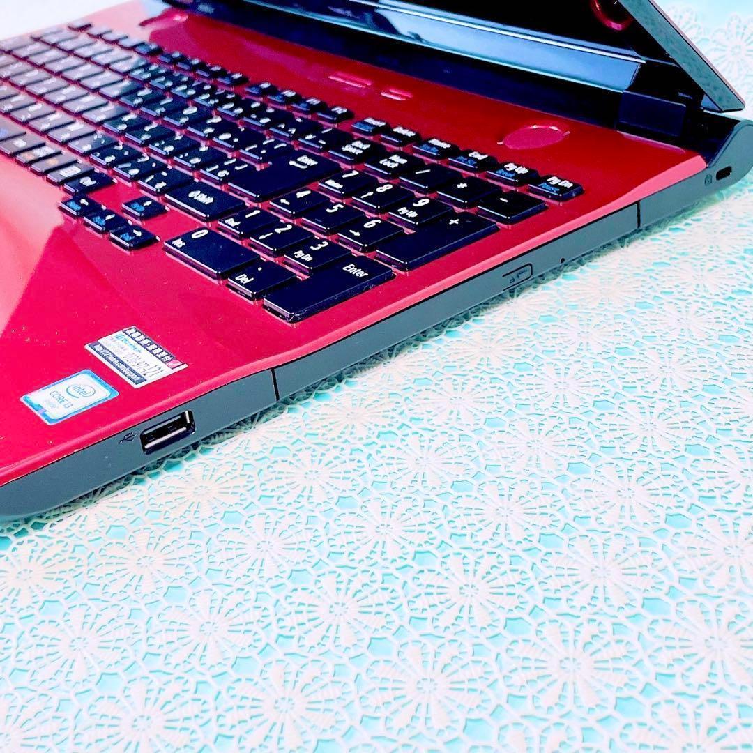 大人気❣️サクサク動く赤ノートパソコン✨️ブルーレイ カメラ付き