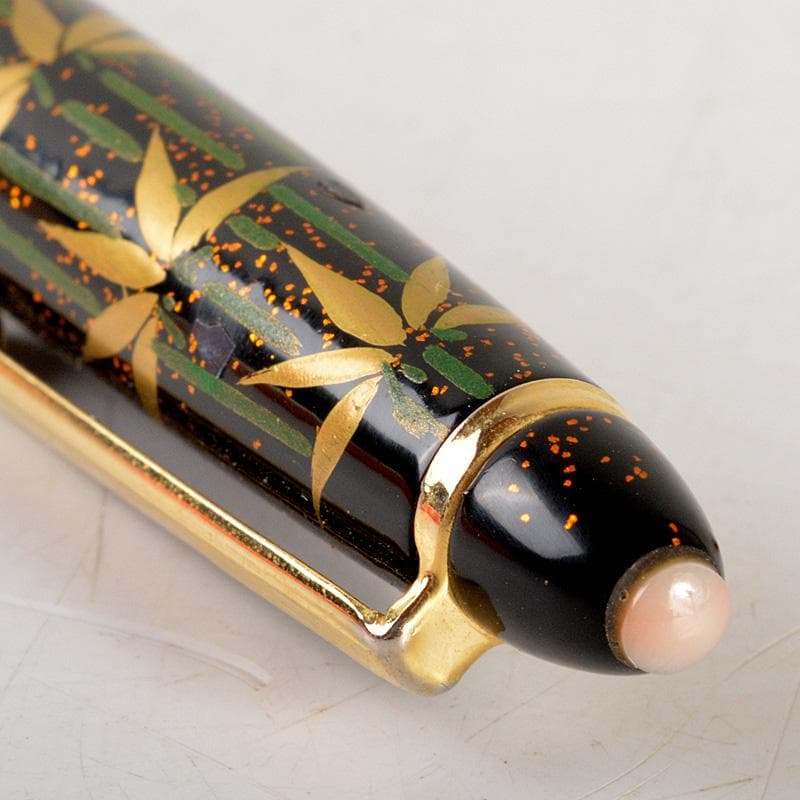 箔飾　高級　蒔絵竹笹文　ボールペン　木箱付　V　6023