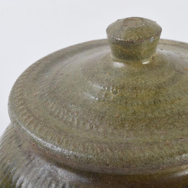 タイ古陶磁 スンコロク 宋胡録 青磁 蓋壷 C 9088