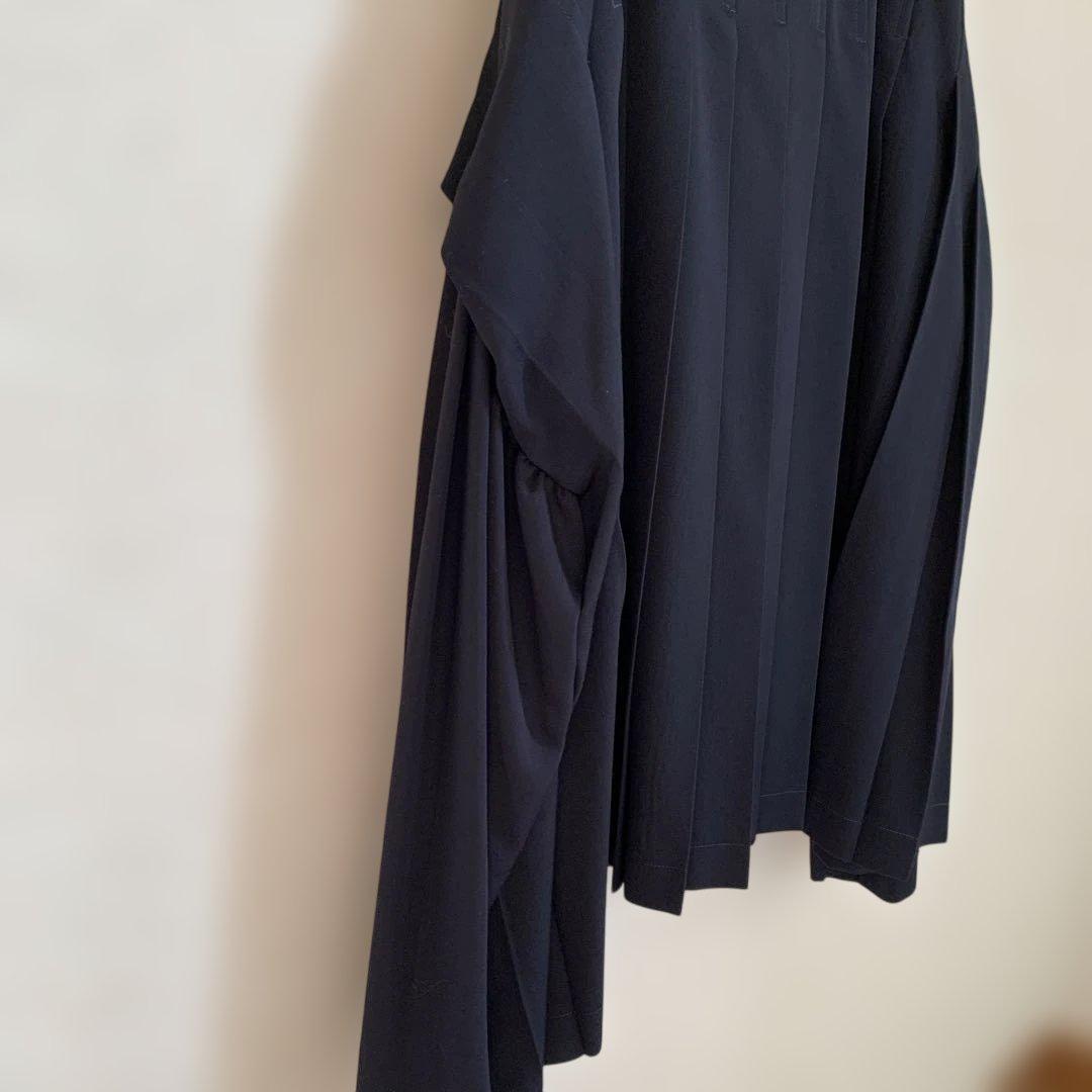コムデギャルソン　トリコ　変形プリーツスカート／ブラック/wool
