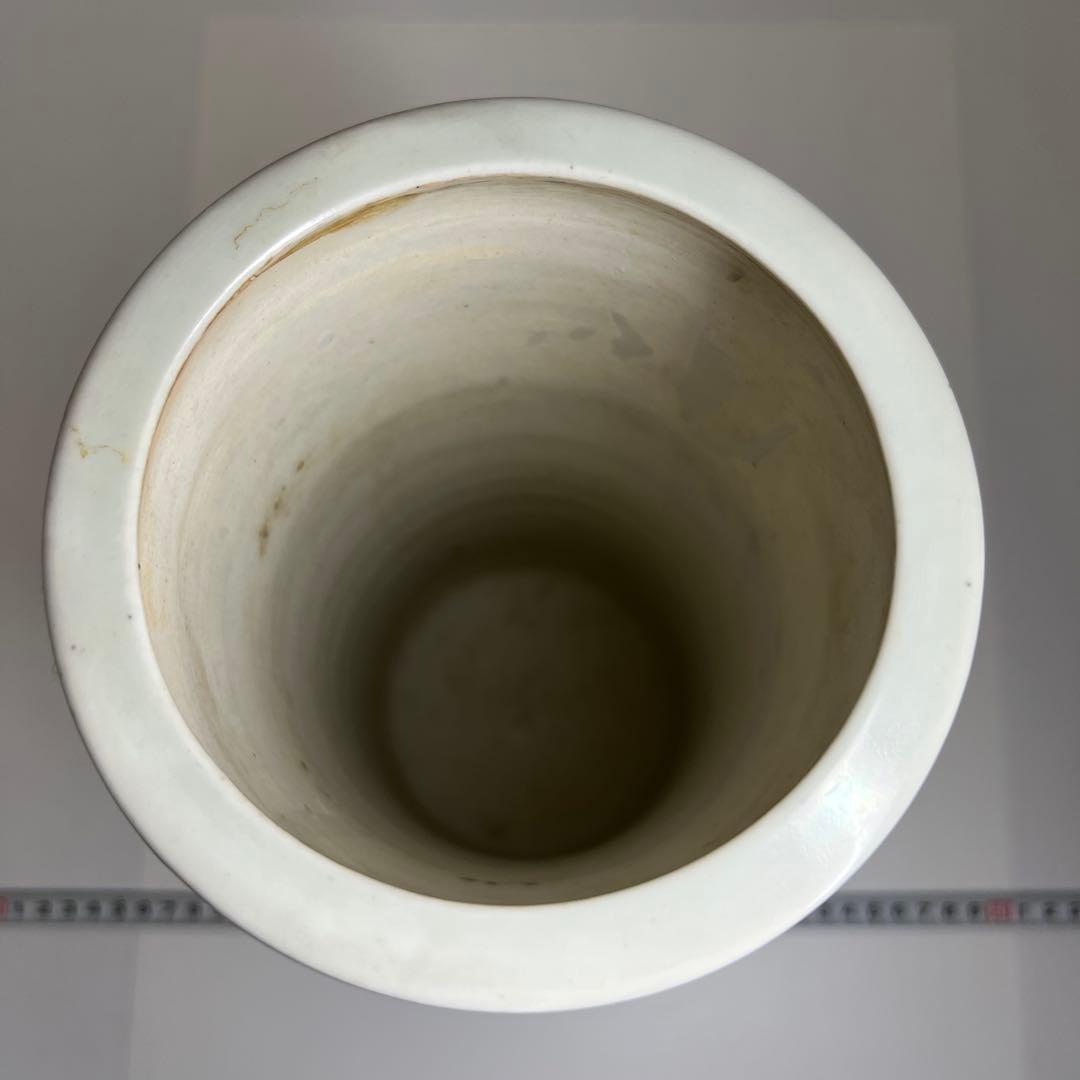 江戸時代 平戸焼 龍浮彫花瓶 高さ約33㎝ 本Y7-0702⭐︎