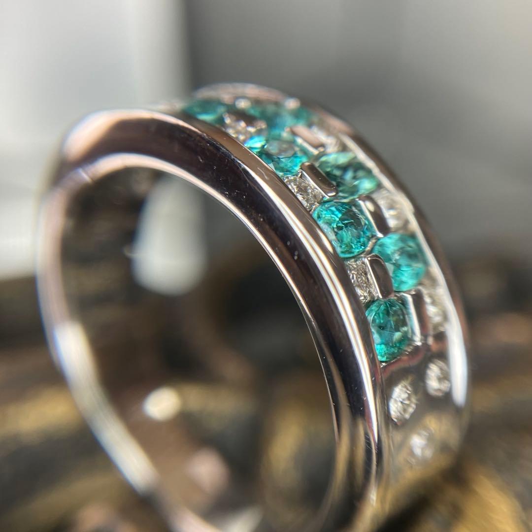 『専用です』天然パライバトルマリン ダイヤモンド 計0.67ct 中宝研ブラジル