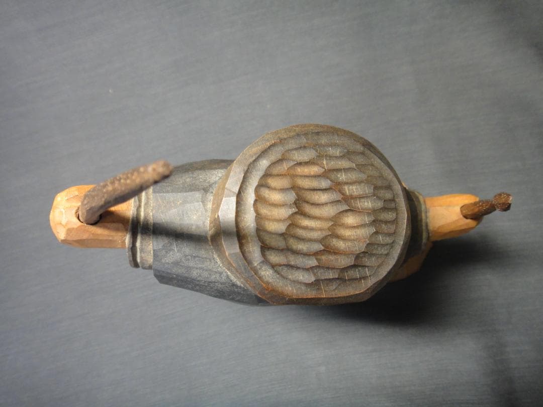 わ*ん様 川上 哲 （さとる）作 アイヌ コロポックル 木彫り 彫刻 藤戸