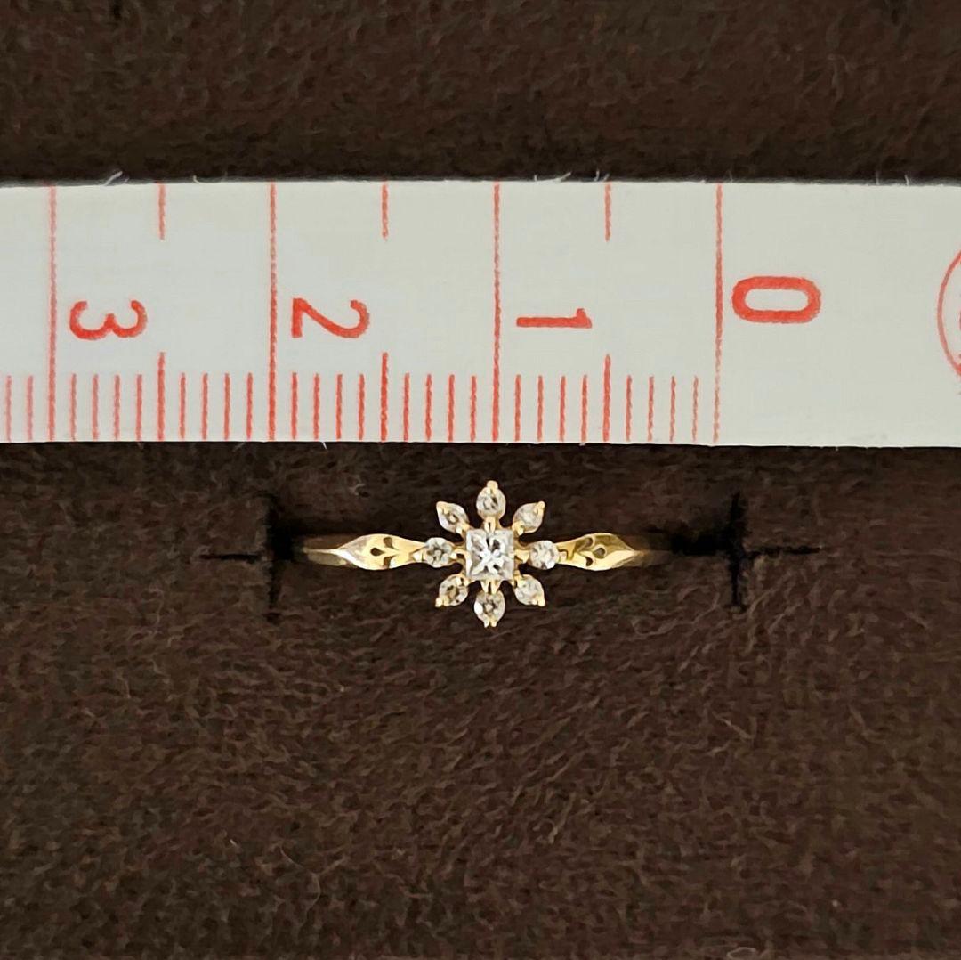 ※アサヒ agete CLASSIC k18 ダイヤモンドリング 9号