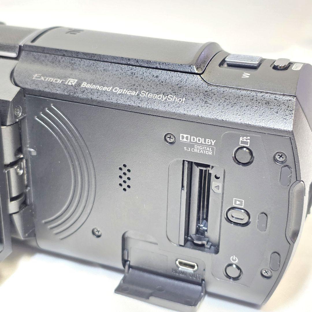 【美品】SONY 4Kビデオカメラ FDR-AX45　大容量バッテリー2個付き