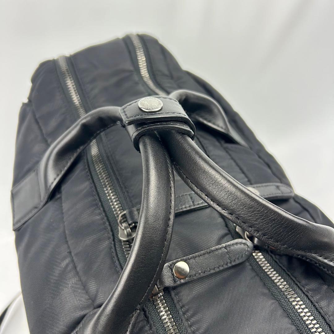【美品】ブラックレーベル　ビジネスバッグ　リュック　3way チェック　2層