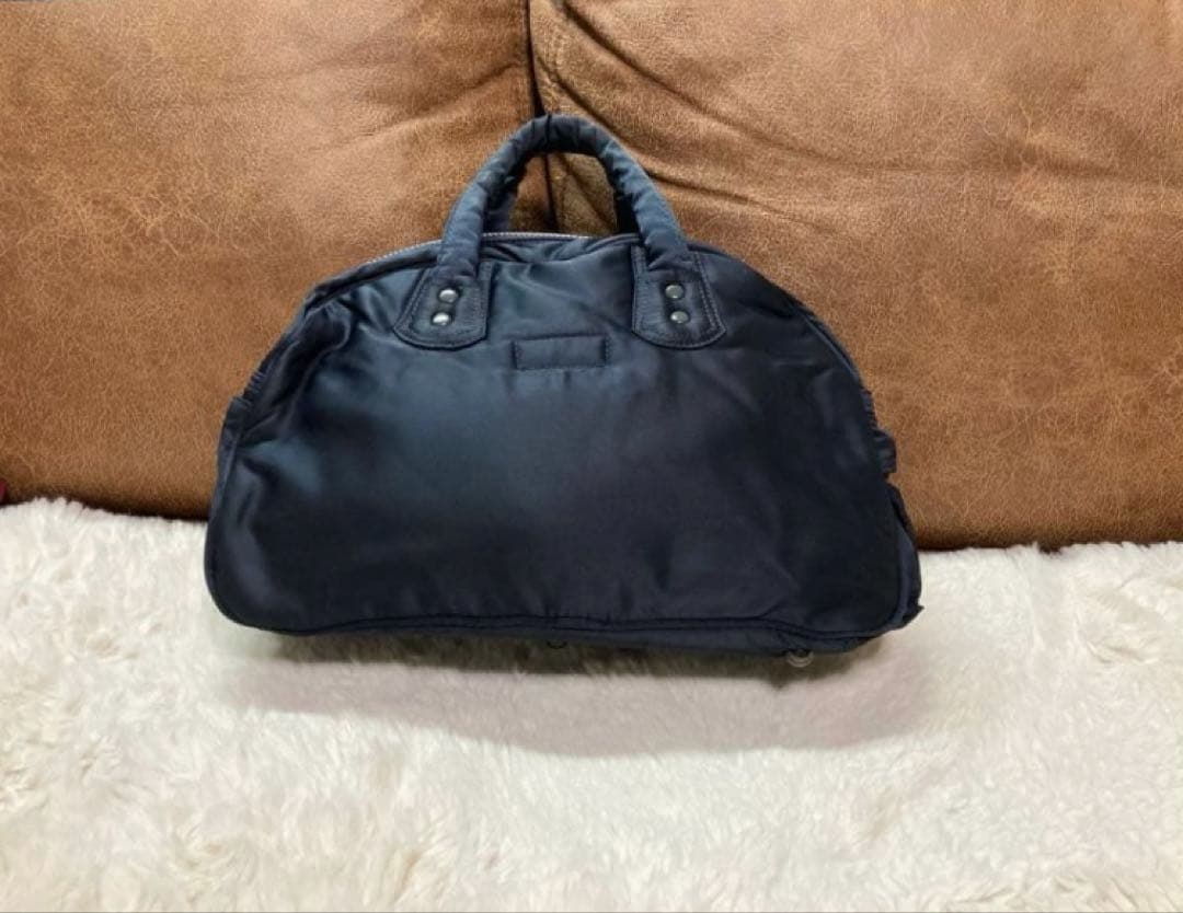 美品☆ ヘッドポーター PORTER ミニボストン バッグ ネイビー 吉田カバン