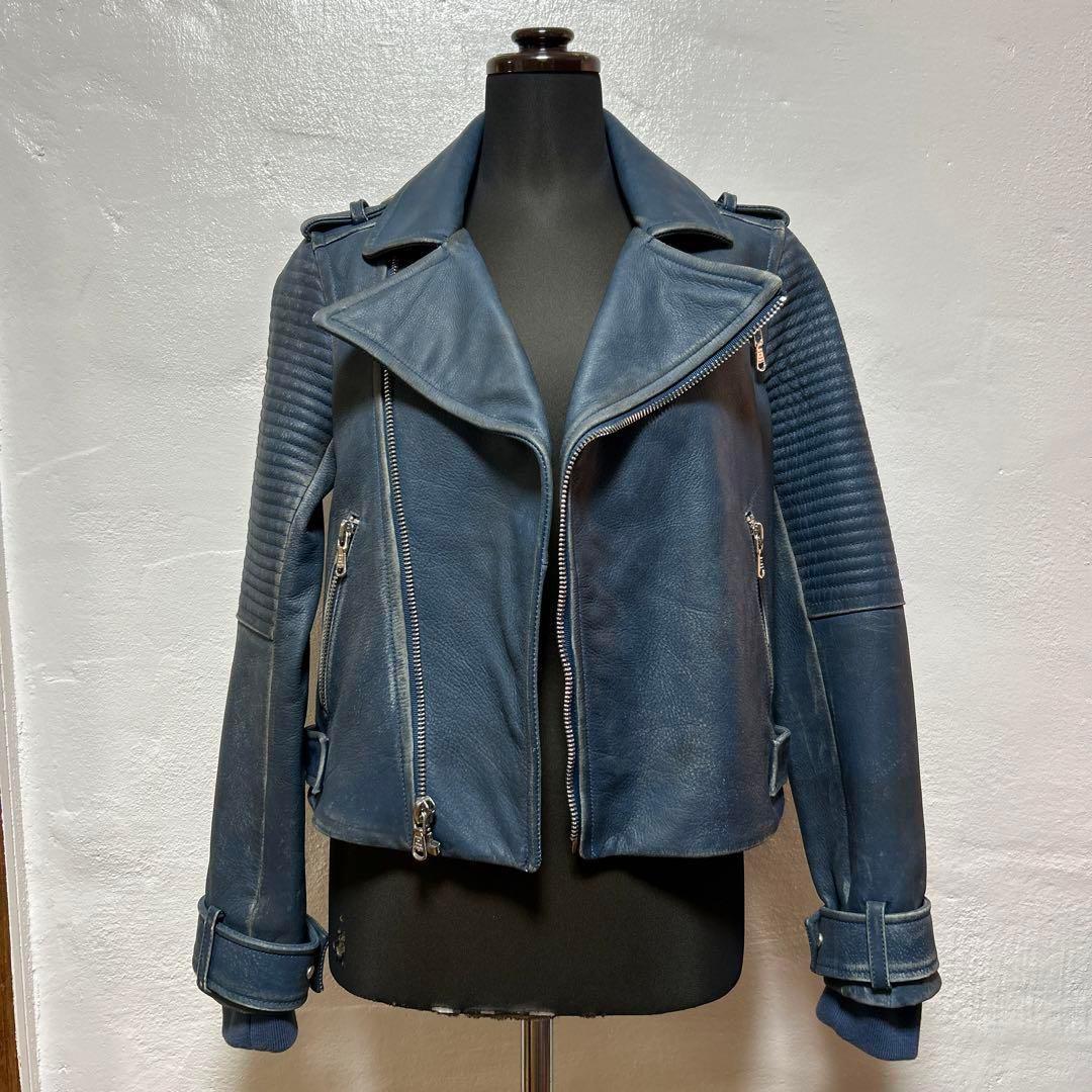 マークジェイコブスMARC BY MARC JACOBS 加工レザージャケット