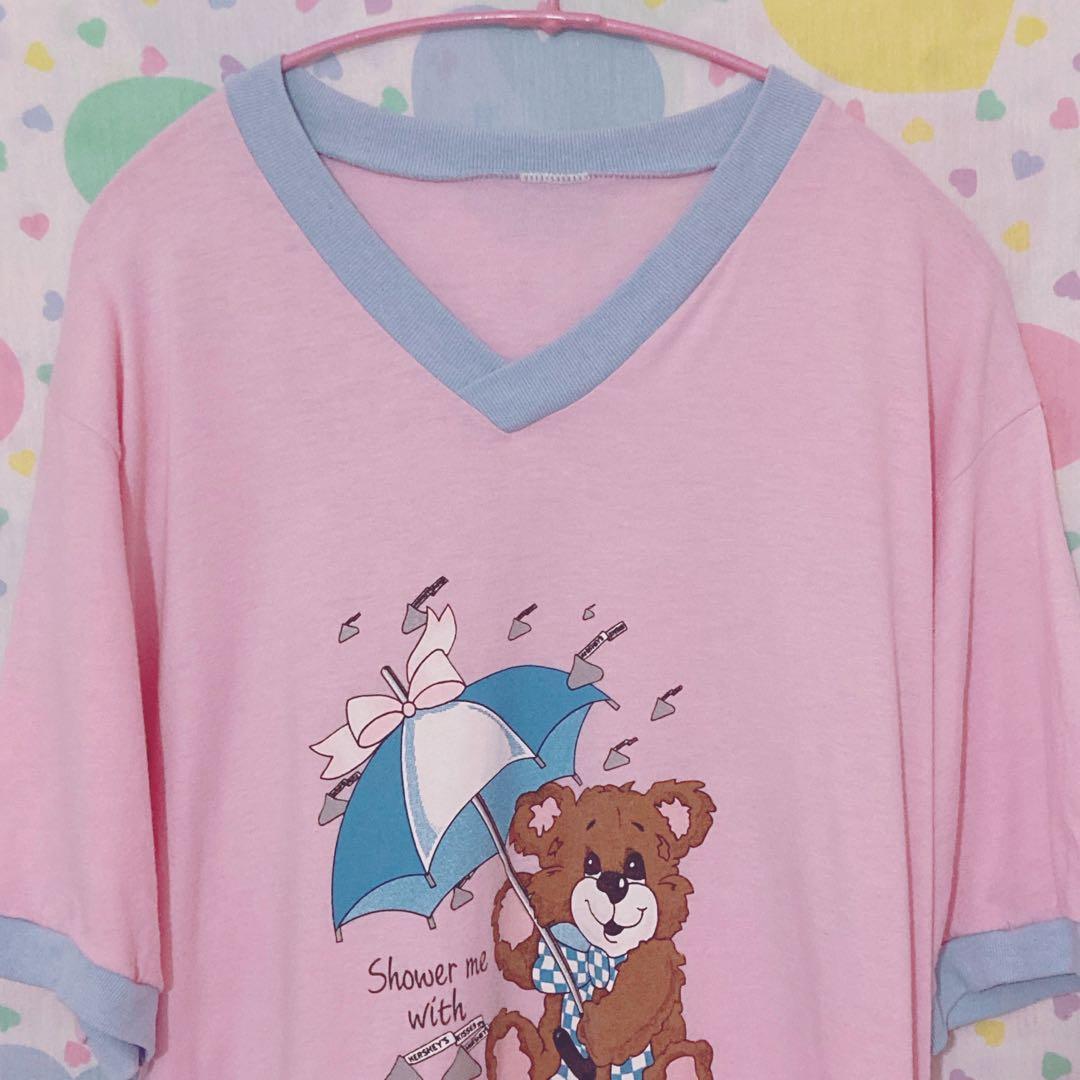 ♡キスチョコくまさんワンピース ハーシーズ レトロファンシー古着 spank♡