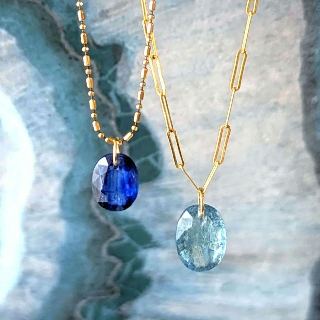 ♢N♢K18 アクアマリン＆カイアナイト セットチャーム