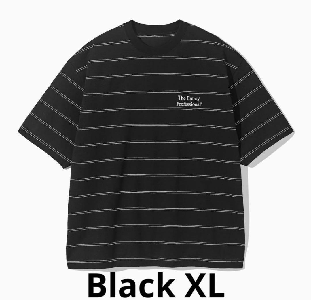 ENNOY PANEL BORDER S/S T-SHIRT 黒 XL