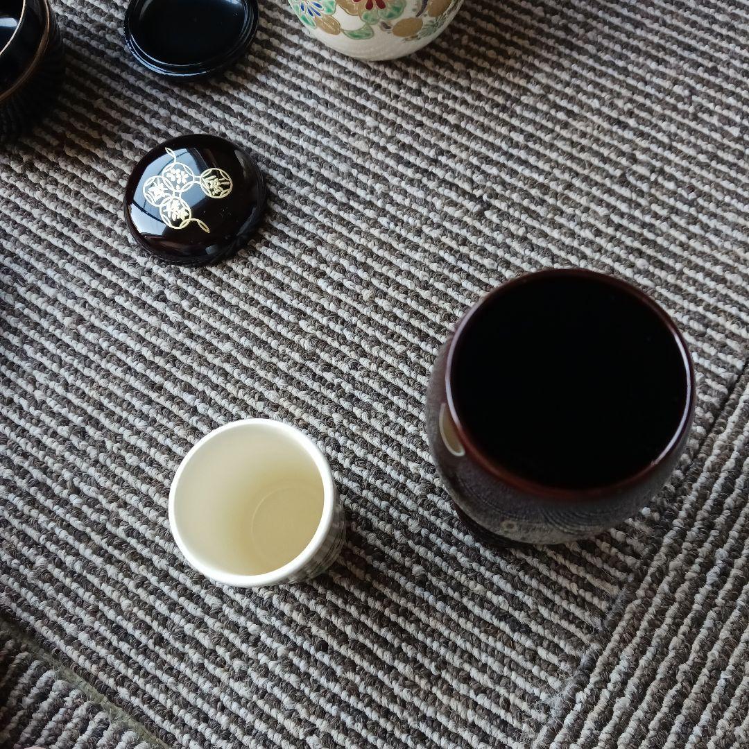 茶道具一式 深緑色茶箱 野点