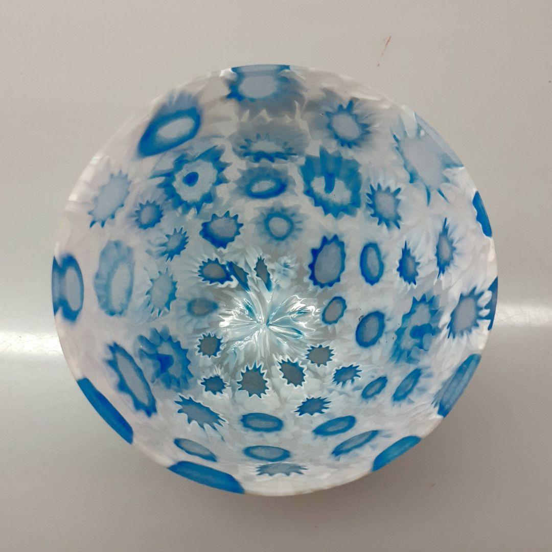 MURANO GLASS ムラノ ミルフィオリ 水色 グラス ヴェネチア