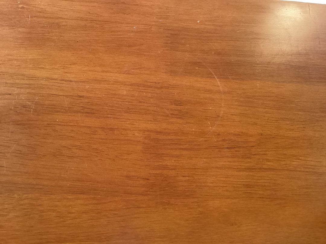 ナチュラルウッド 半円形コンソールテーブル